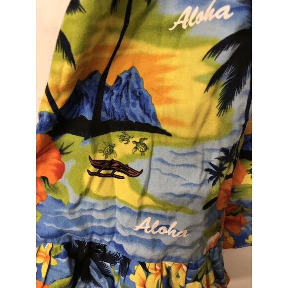 Hawaiian Station Girls Authentic Hawaiian Dress Size 7-8 EUC Aloha Ruffle - Picture 4 of 6